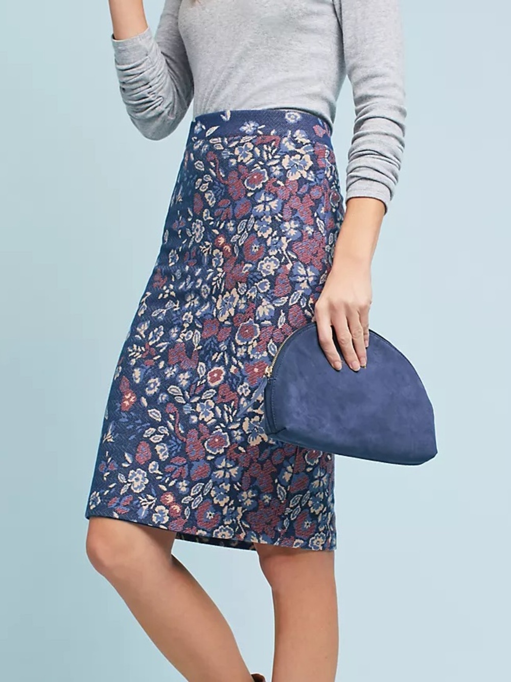 Maeve x Anthropologie Women’s Floral Knit Pencil Skirt Size M
